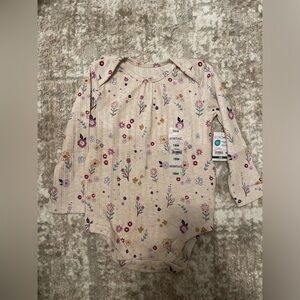 Garanimals Pink and Purple Floral Baby Bodysuit